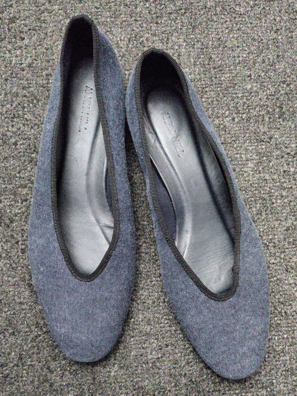 Alex Mill Navy Blue Fabric Ballet Flats